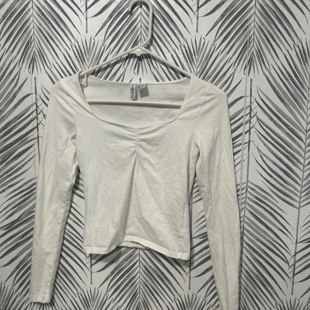 White Long Sleeve Top